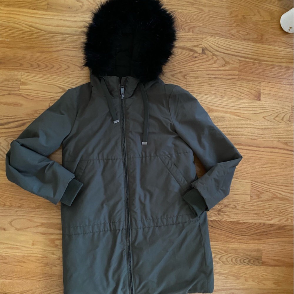 Zara coat puffer , olive/army green.